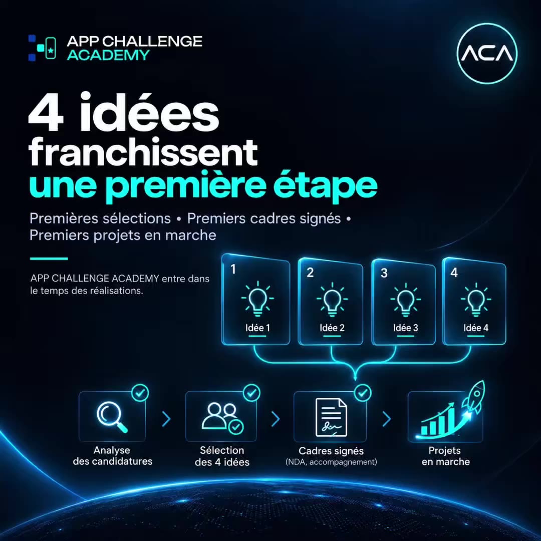 Les 4 premières applis entrent en scène
